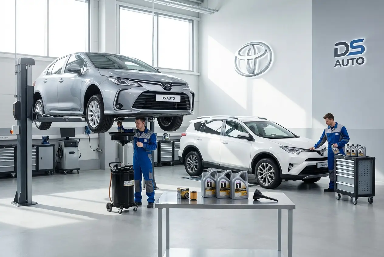 Замена масла в двигателе Toyota в автосервисе в Жуковском
